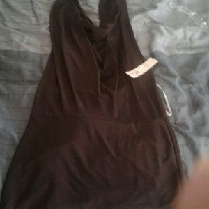 Halter top long shirt/mini